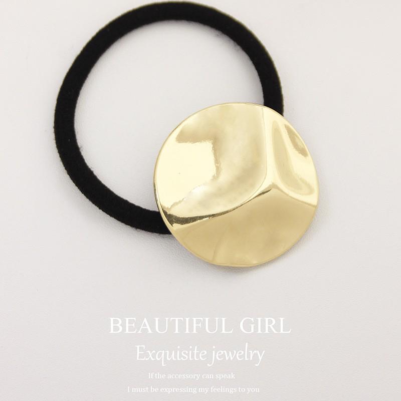 Minimalist Metal Hair Ring - New Korean Style High-End Ponytail Tie Rubber Band.