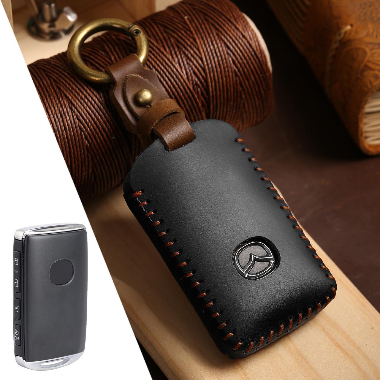 

Cowhide key cover is suitable for Mazda special Onxella Artez key case car leather