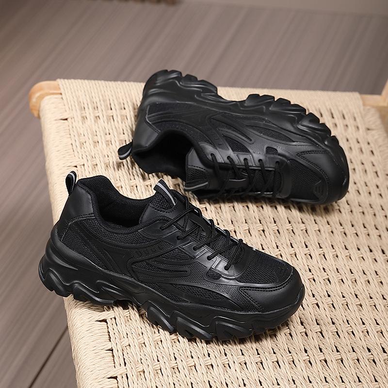 

Non-slip sports women s shoes, black, thin and heightened dad shoes, women s spring and autumn fashion, thick sole, comfortable and versatile 42