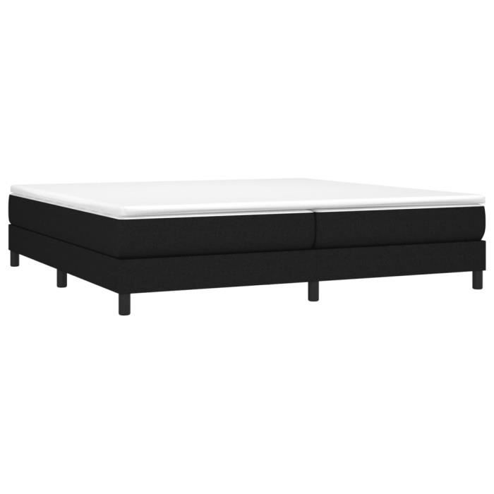 3144103 vidaXL Divan Bed with Mattress Black 200x200 Cm Fabric