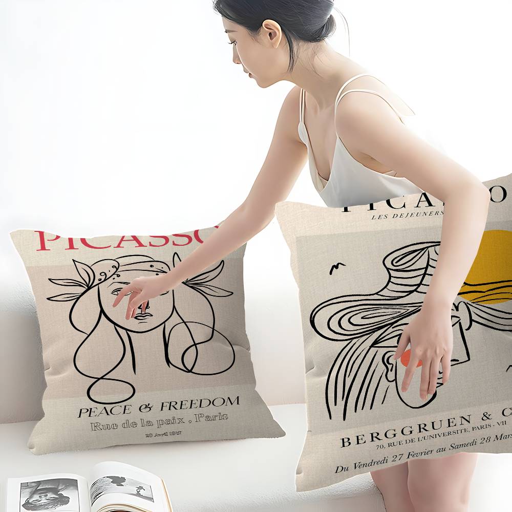 P-Picasso Woman Pillow Cover Sofa Cushion Cover Home Room Decoration Children Gift