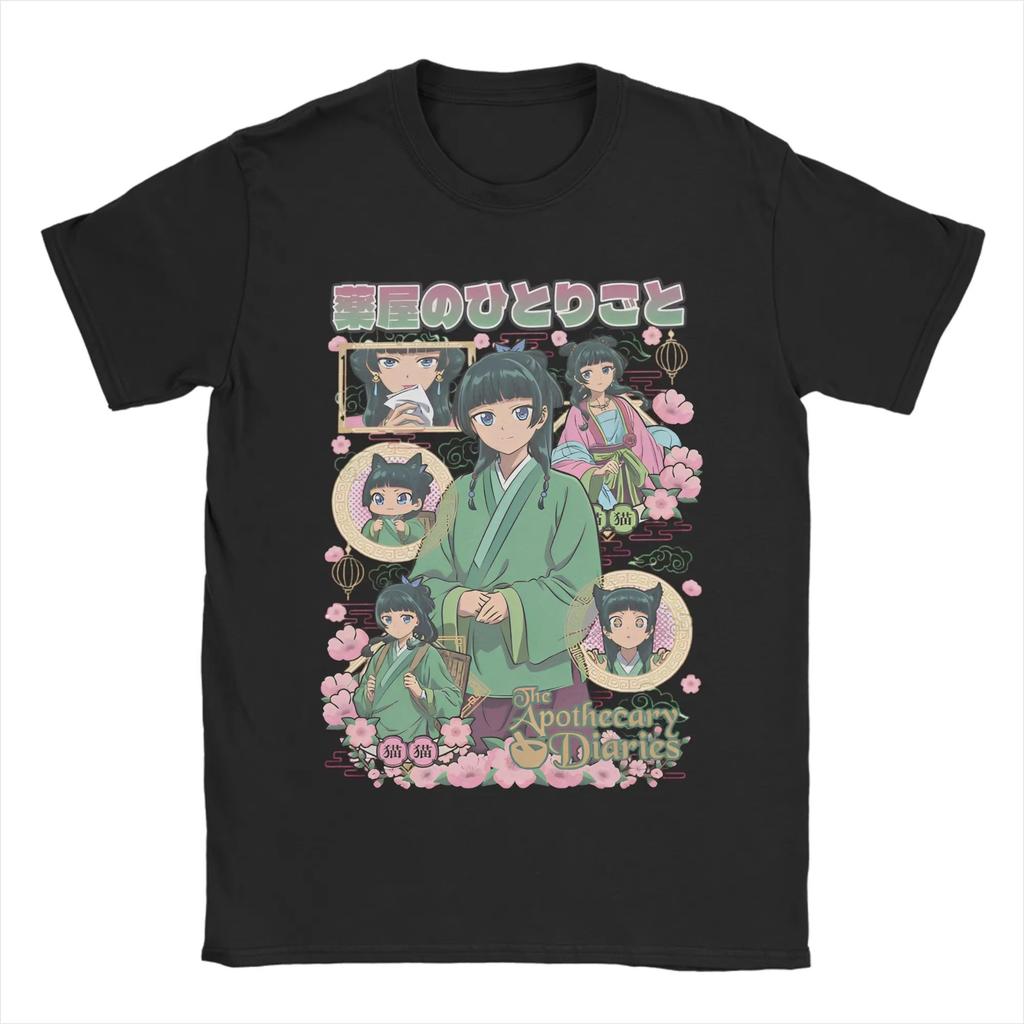 Maomao & Jinshi The Apothecary Diaries T-Shirt Herren Damen Reine Baumwolle Vintage T-Shirts Kurzarm Klassische Kleidung