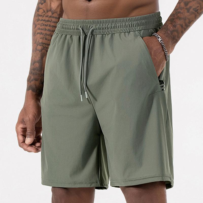 

Летние мужские шорты Ice Silk, быстросохнущие, нейлоновые, дышащие, для занятий спортом на открытом воздухе, брюки длиной пять четвертей XXXXXL/82-90KG зелёный