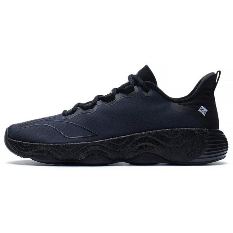 Li Ning Wujie 3 Fabric Cushioning Slip Resistant Abrasion Resistant Low Top Casual Shoes Men's Black AFVS003-8