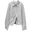New Irregular Long-Sleeve Lapel Buttoned Shirt from Dongdaemun, South Korea