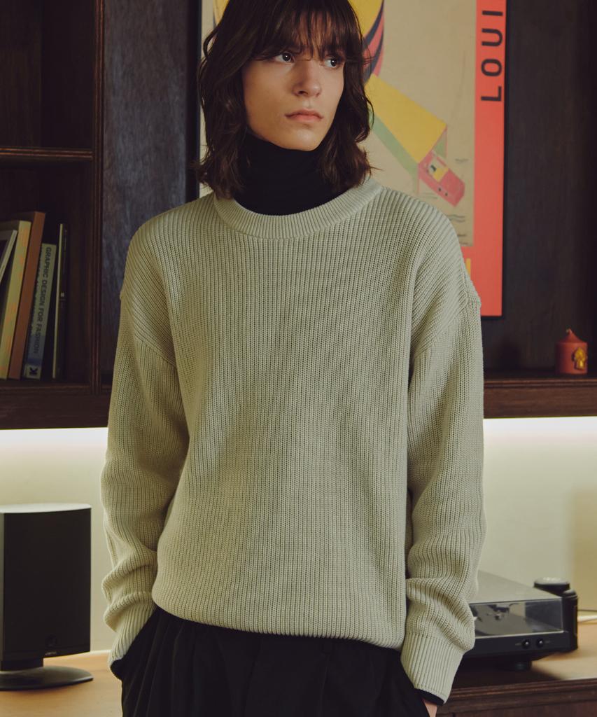 KNITTED Soft Cotton Drop Shoulder Waffle Knit Swiss