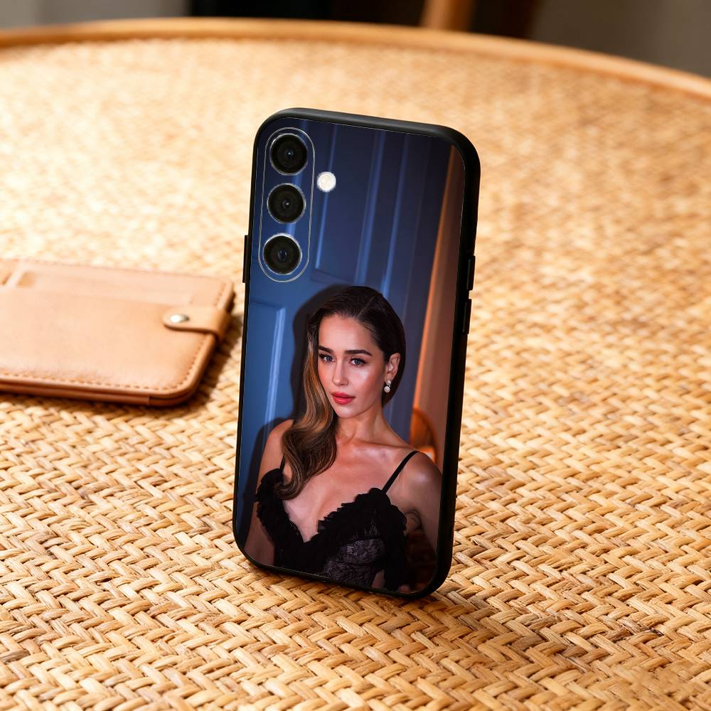 

Actress Emilia Clarke Phone Case For Samsung A73,A21s,A22,A31,A32,A52,A53,A71,A80,Soft Black Shell Samsung a22 5g