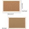 Cork Board 7.9" x 11.8" Wooden Framed Bulletion Board Decorative Hanging Message Board for Home School Office