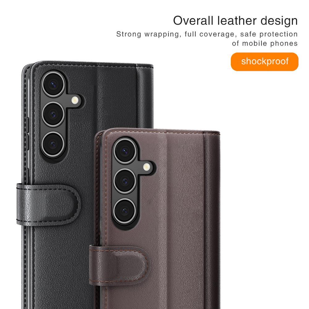 For Samsung Galaxy A34 5G Case Genuine Split Leather Phone Cover with Wallet Stand