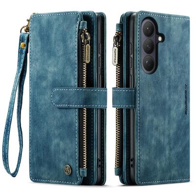 For Samsung Galaxy S26+ Phone Cases with Strap CASEME C30 Zipper Multiple Card Holder PU Leather Cover