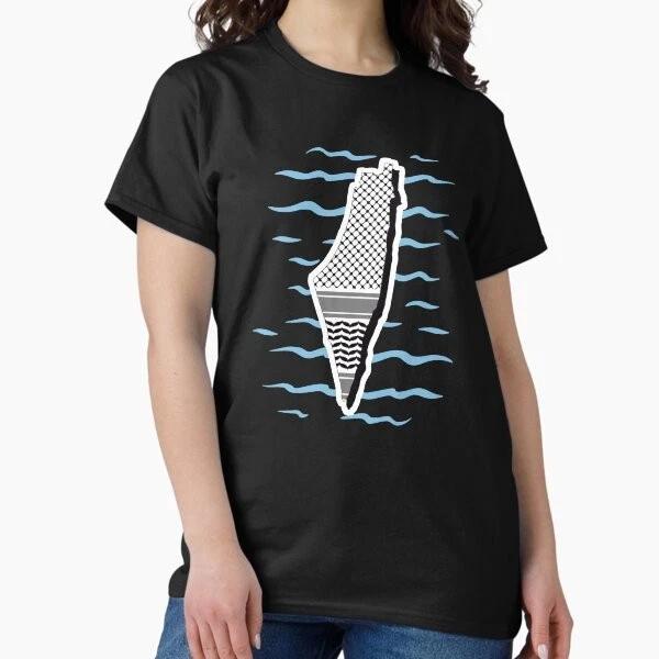 Palestine With The Sea Classic TShirt Made In UsaAus TShirt S2xl S