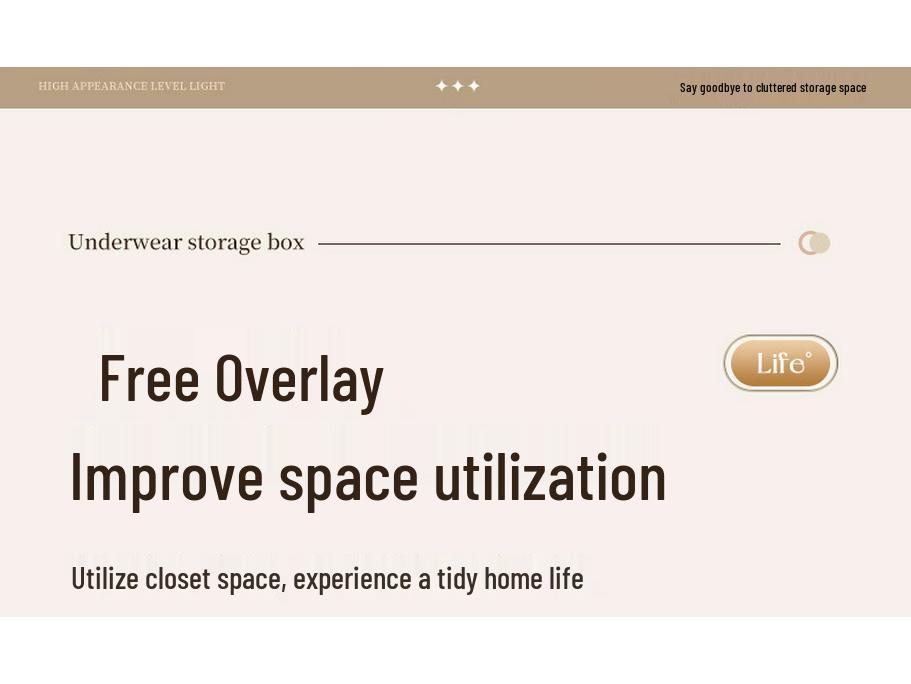 Stackable Multi-Layer Underwear and Medicine Organizer Box - Transparent, Multi-Purpose Storage.