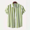 2026 Hawaii Camicia a Maniche Corte a Righe da Uomo Top Casual da Ufficio da Uomo T-shirt Oversize Camicia Bottoni Estiva da Uomo 5XL