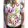 3D Digitaldruck T-Shirt Teenager Herren Kurzarm Oberteil Vielseitig Atmungsaktiv