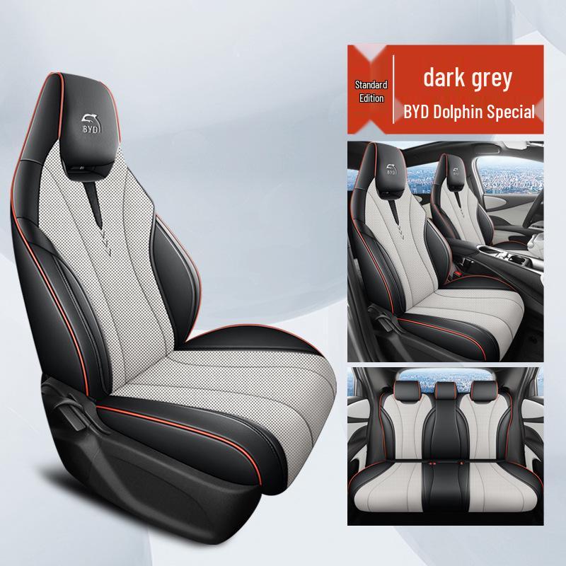 

BYD Dolphin Perforated Leather Car Seat Cushion - All-Season Full Surround for Electric Cars Car Year Remark