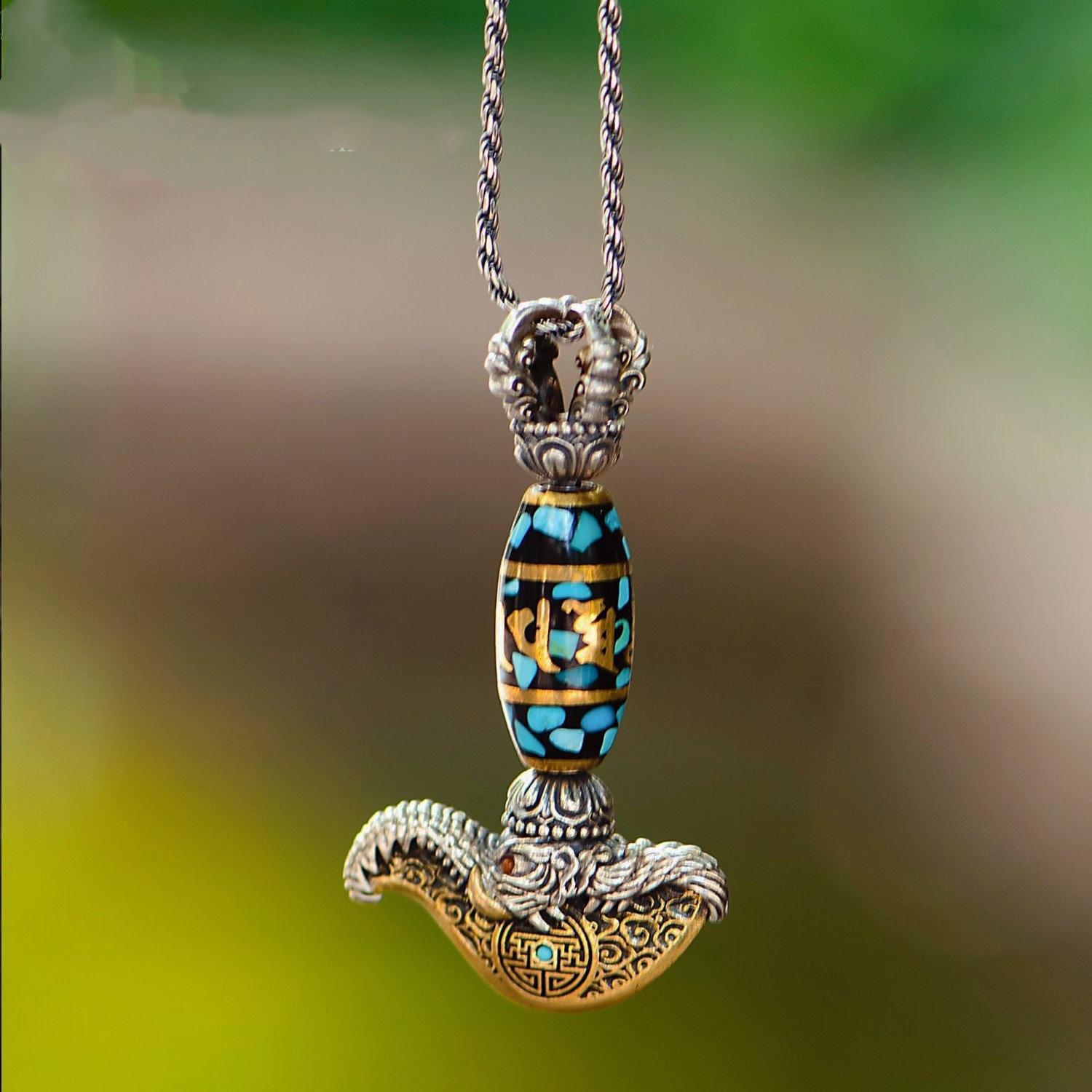 

Ретро Подвеска в виде Алмазной Ступки, Топора, Ножа и Ремесла для мужчин и женщин, Универсальный подвесной аксессуар 50CM(Necklace Size)