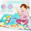 Baby Musical Play Mat,Early Educational 3 in 1 Floor Piano Drum Animal Touch 31.5"*19.6 " Play Blanket Sensory Musical Learning Toys,Baby Birthday