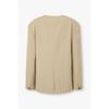 Studio Tomboy No Collar V Neck One Button Jacket  9106112102ar 