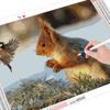 Diamond Painting Squirrel Rhinestone Kit Full Drill Square Diamond Embroidery Animal Mosaci Winter Needlework Wall Art