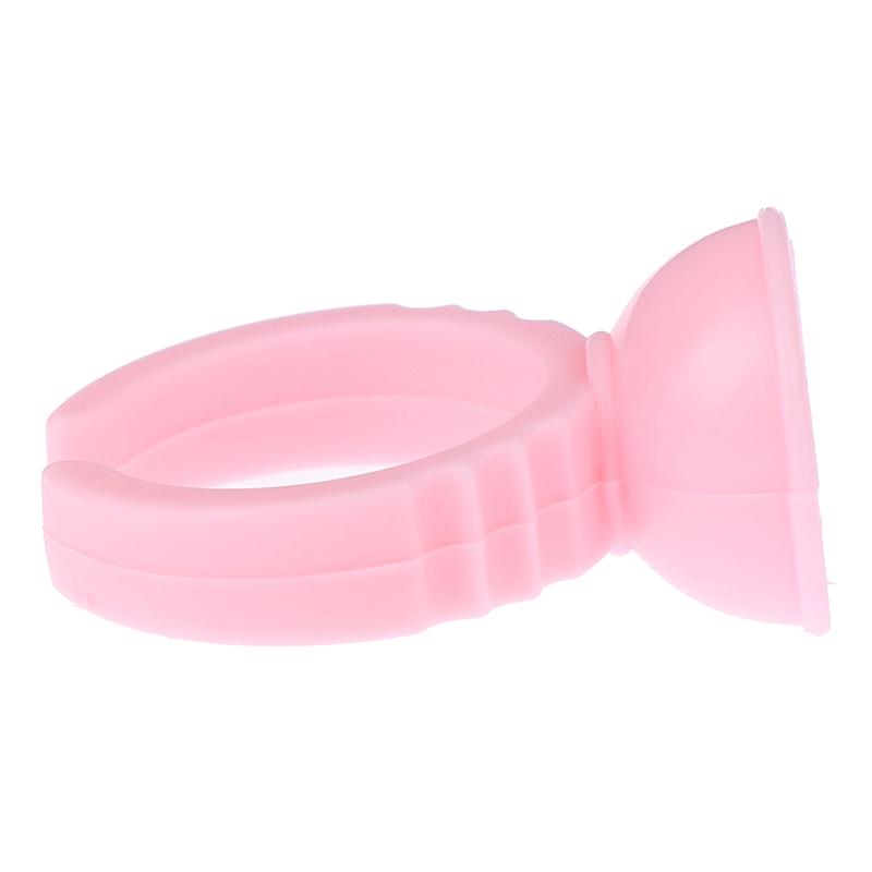 100 st Engångs Ögonfransförlängningslimringar Limhållare Limbehållare