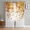 Voile Wild Flowers Autumn Thanksgiving Curtains For Bedroom Tulle Window Curtain For Living Room Sheer Curtains Blinds Drapes