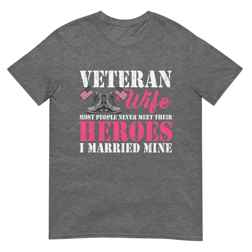 Veteran Wife Married Mine Proud Military Husband Veteran Day TShirt