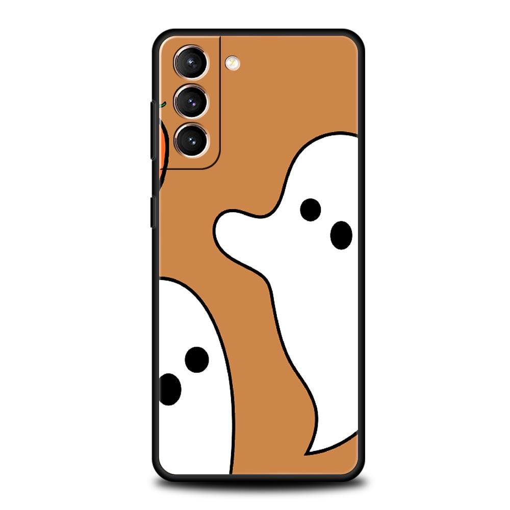 Phone Case For Samsung S24 S23 S22 Ultra S20 S21 FE 5G S10 S9 Plus S10E S8 S7 Edge Cover leaves fall fox pumpkin Halloween