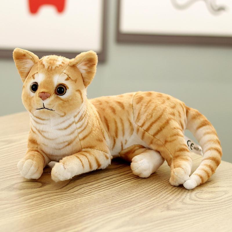 Simulated cat doll rag doll cute kitten doll plush toy children and girls pet cat soothing throw pillow