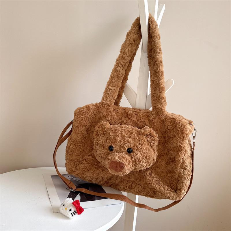 Bear Plush Cute Backpack For Kids Large Capacity Cozy Gender Neutral School Bag