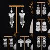 Miao Long Fringed Minority Earrings, Light Luxury Miao Silver Ethnic Style Exaggerated Fashion Temperament Earrings