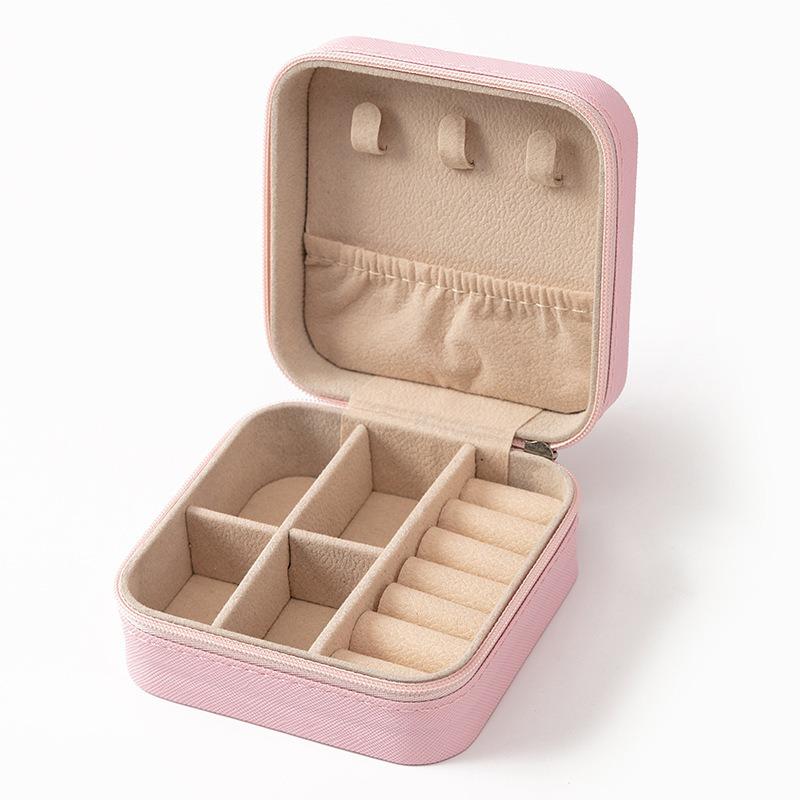 Jewelry storage box High-grade anti-oxidation stud earrings, necklace, jewelry ring grid desktop large-capacity display box