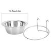Pet Dog Cat Stainless Steel Hanging Type Bowl Durable Water Food Pot Hanging on Cage with Fixed Bracket