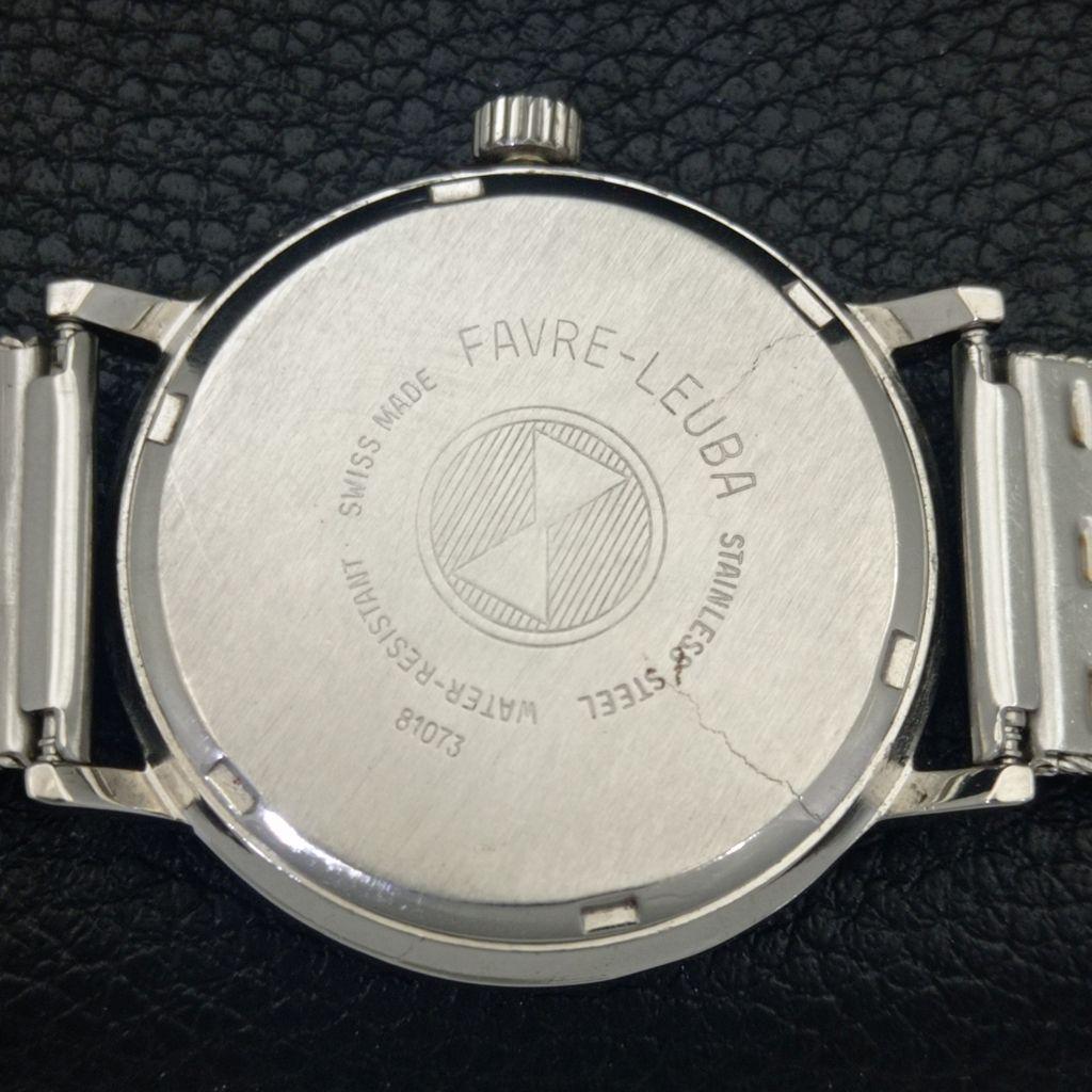 FAVRE LEUBA SEA CHIEF VINTAGE HAND-WINDING SWISS MENS WHITE DIAL WATCH a703837-1