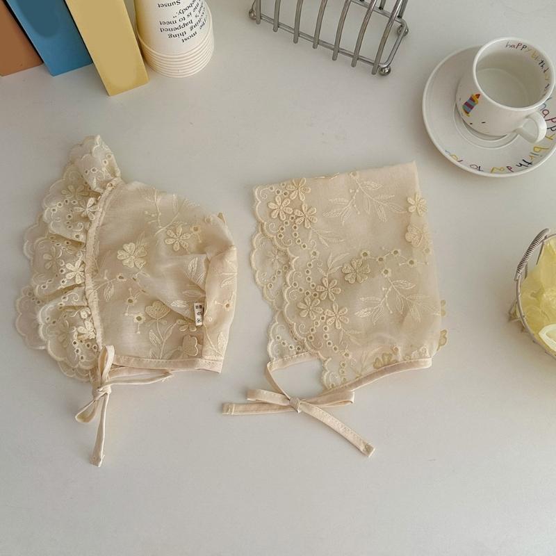 Bequeme Babymütze Sommerhaube Stickerei-Design Fötale Mützen mit Kinnband für Säuglingsmädchen 2-18 Monate