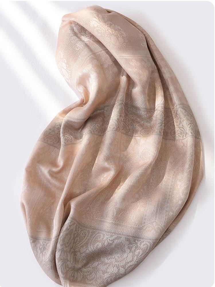 Cotton Perspective Hijab Femme Musulman Women Sparkly Glitter Beach Wrap Silk Scarf Shawl Bandana Muffler Scarves Bufandas Mujer