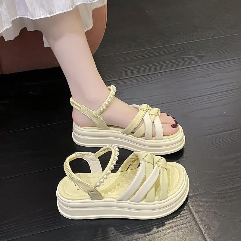 Fashion Outdoor Wedge With Platform Waterproof Sandals for Women Summer 2025 Comfortable Sandal Low Price Luxury The Best Woman Shoes