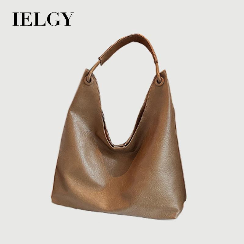 IELGY Retro Bag Fashion Simple High-End Feeling One-Shoulder Casual All-Match Tote Bag