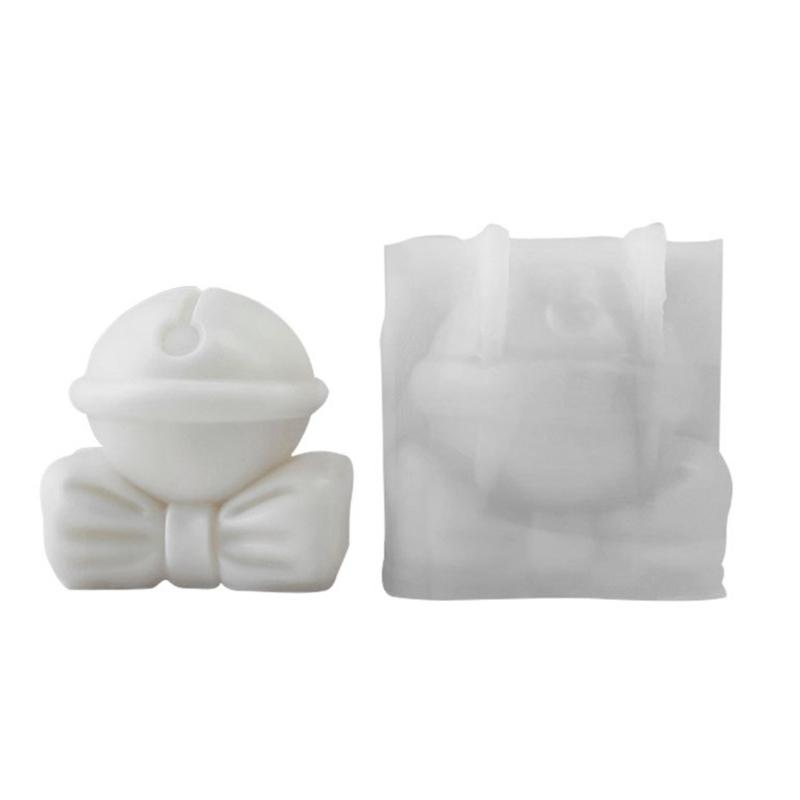 

Delicate Christmas Theme Silicone Mold Bowknot Bells Candle Molds Aromatherapy Soap Casting Mould Handmade Gift