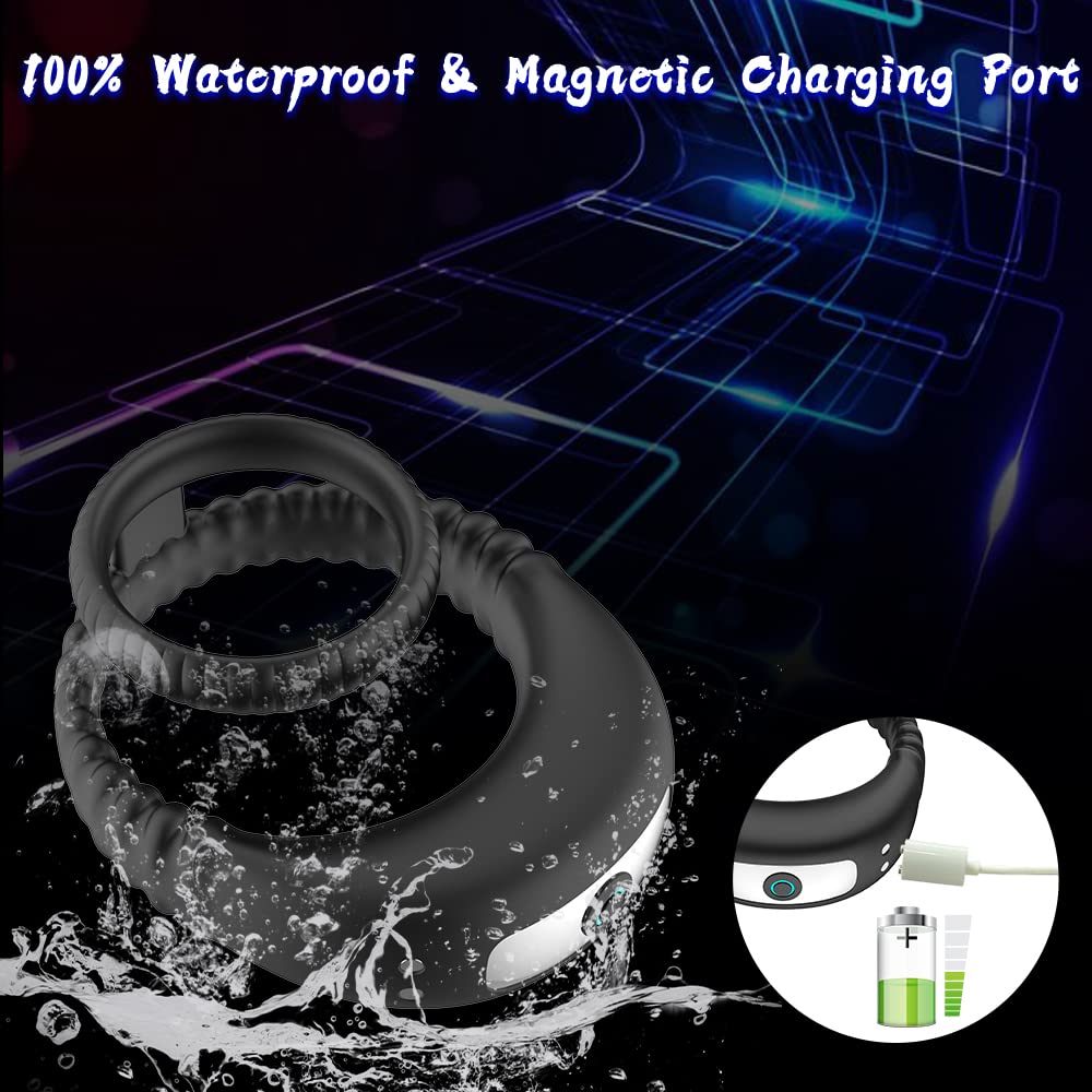 Vibrierender Penisring, Paarvibrator, Penisring aus Silikon für die Erektion des Mannes mit 10 Vibrationen, Sexspielzeug für Erwachsene für Paare