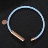 Mode Blått Läderarmband Herrarmband Armband Magnetlås Berlock Dam Smycken Gåva