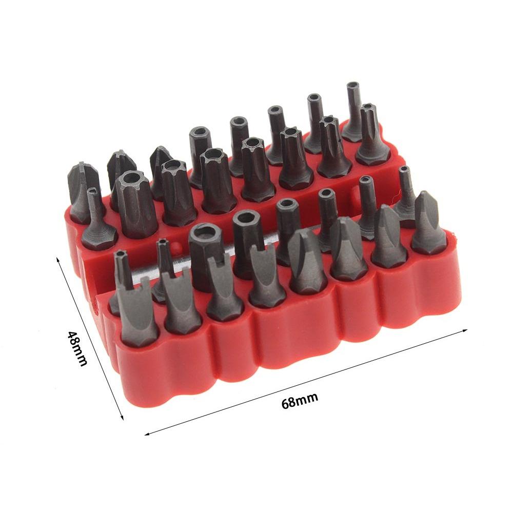 Jeu de 33 embouts de tournevis creux en 1 pour vis de sécurité, vis hexagonales, jeu d'embouts pour accessoires de tournevis électrique, 2 styles