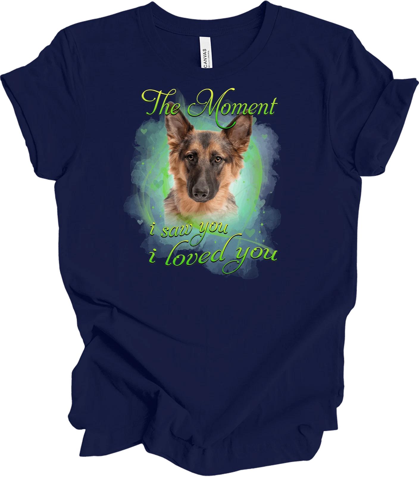 

German Shepherd Love Moment Dog Lover T shirt Gift 4XL