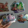 San Francisco Los Angeles Travel Souvenir Fridge Sticker Europe America Fridge Decor World Travel Souvenir Foil Paper Home Decor