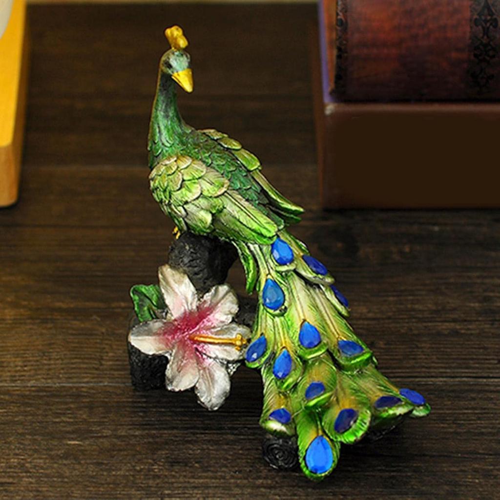 Animal Beautiful Peacock Statue Home Decor Figurine