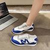 Fashion Women's Casual Sports Shoes Spring New Round Head Color Matching Before Lacing Soft Sole Non-slip Low Top Single Shoes