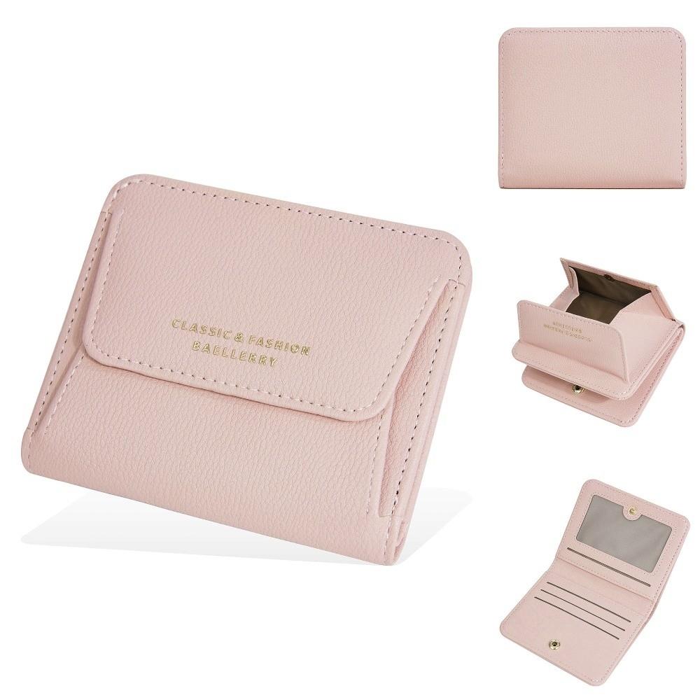 Fashion PU Leather Mini Short Wallet Fold Large Capacity ID Card Holder Korean Lightweight Student Coin Purse Women Girls