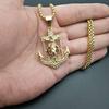 Vintage Pirate Ship Anchor Accessories Color-preserving Y Cross Pendant Necklace