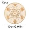 Wooden Coasters For Drinks 10x Creative Geometric Pattern Drink Coasters Unique Wooden Cup Mat Heat Resistant Tabletop
