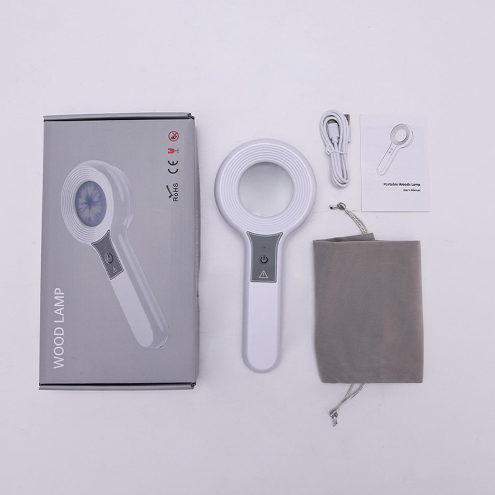 NUOVO Dermatoscopio Professionale Lente d'Ingrandimento Medica per la Pelle Rilevamento Lampada di Woods Lampada UVA per il Rilevamento della Vitiligine