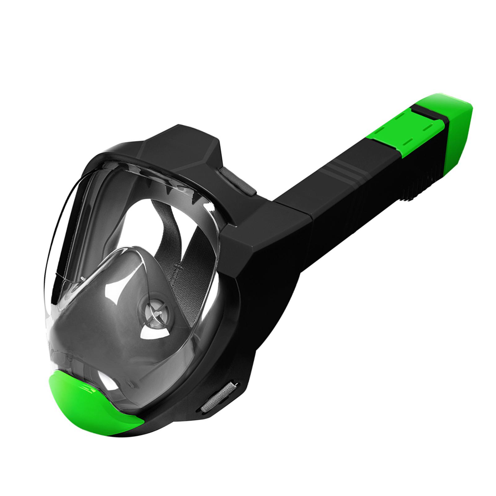 

Snorkel Mask Full Face with Full Dry Breathing System Snorkeling Gear for Adults 180 degrees Panoramic View Snorkel зелений